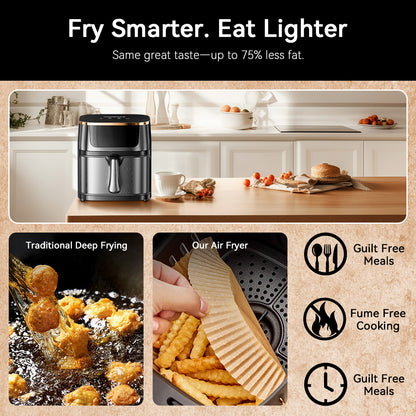 HOMEDAS® 8L 6-in-1 Stainless Steel Air Fryer
