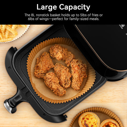 HOMEDAS® 8L 6-in-1 Visible Window Air Fryer