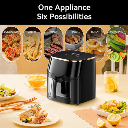 HOMEDAS® 8L 6-in-1 Visible Window Air Fryer